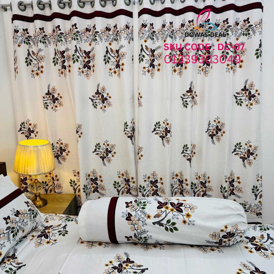 BEDSHEET, COMBO, SET, WITH , CURTAIN