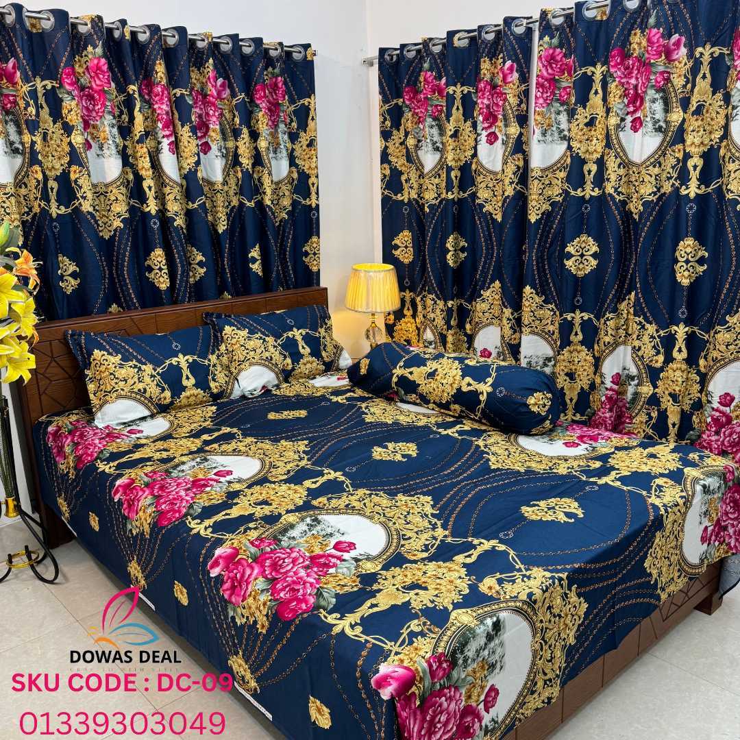 BEDSHEET, COMBO, SET, WITH , CURTAIN