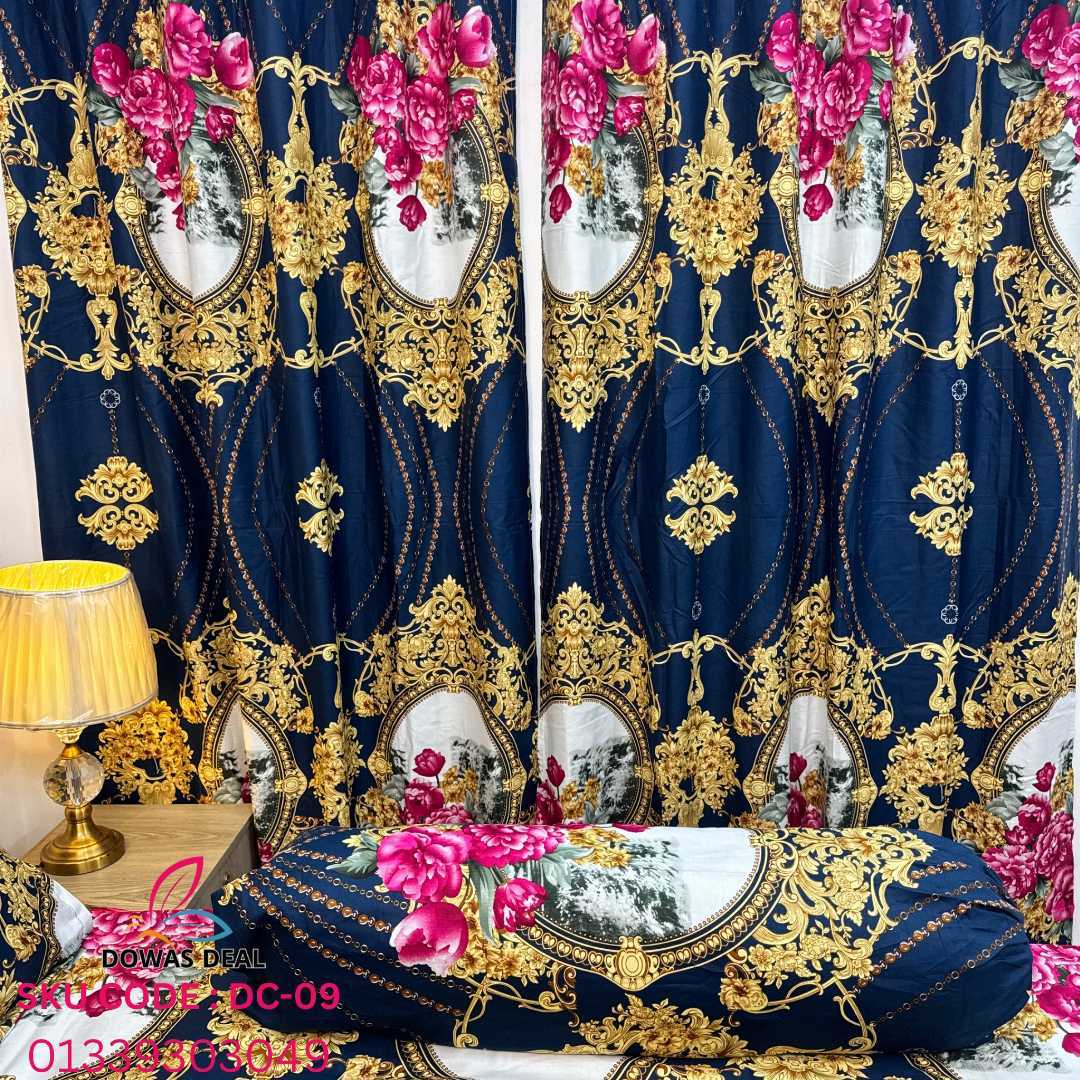 BEDSHEET, COMBO, SET, WITH , CURTAIN