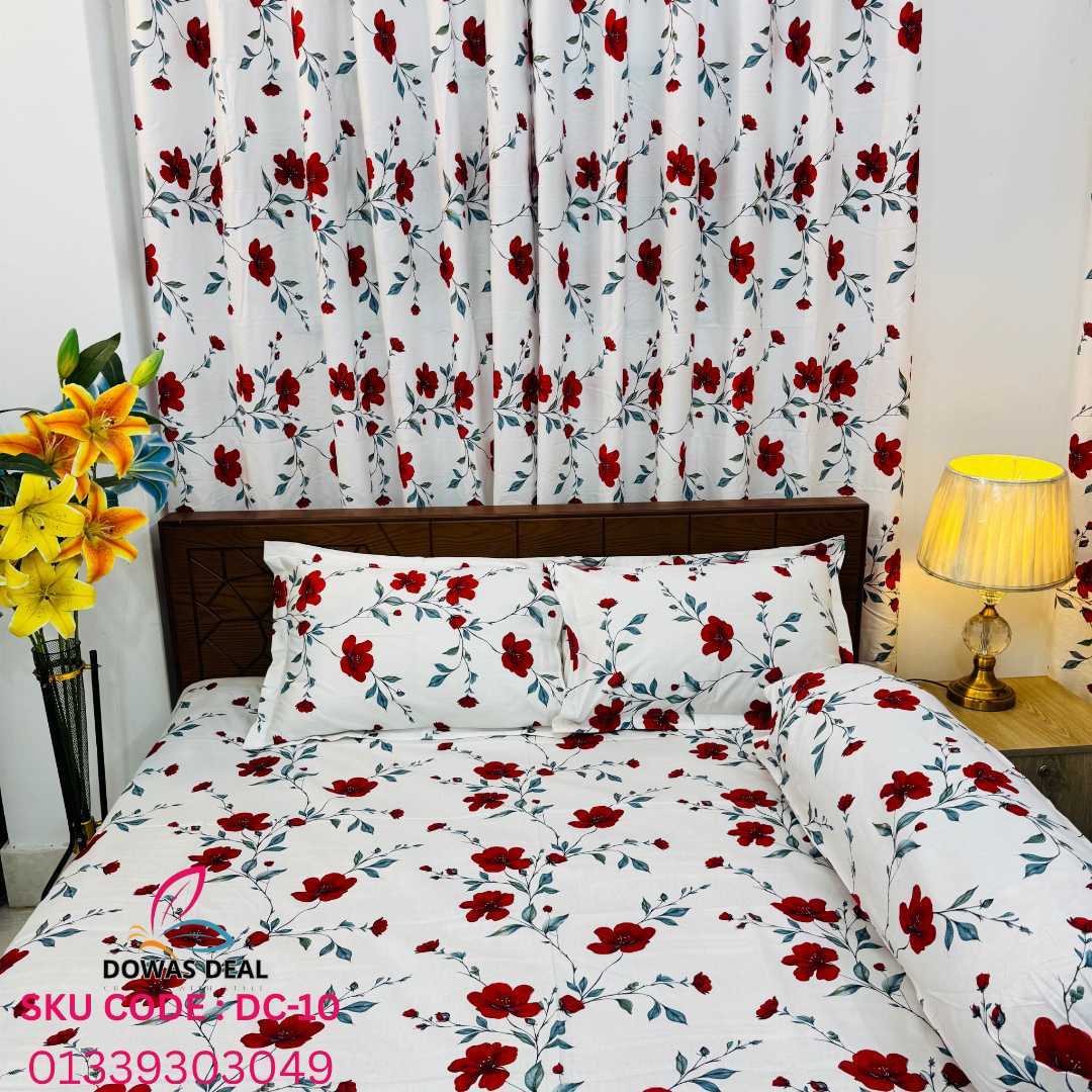 BEDSHEET, COMBO, SET, WITH , CURTAIN