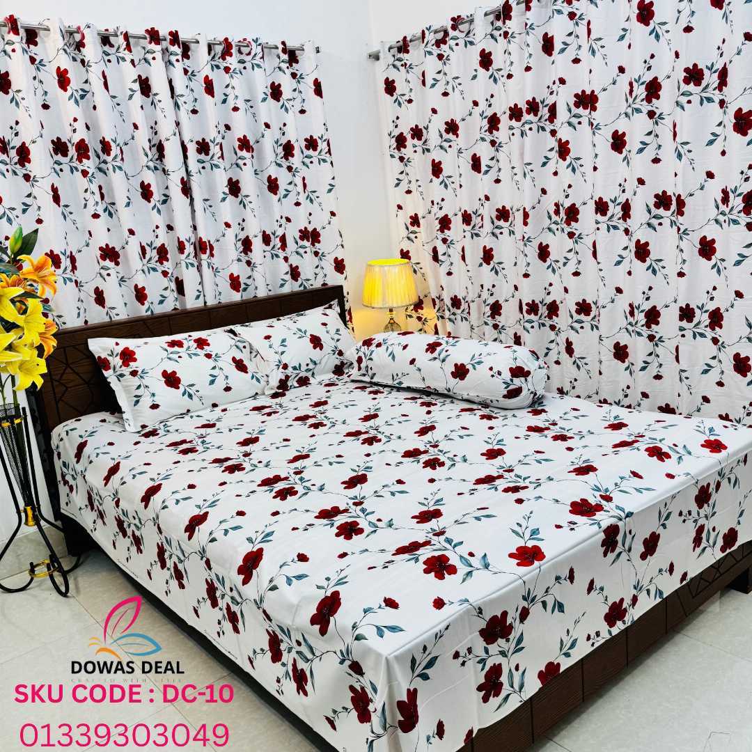 BEDSHEET, COMBO, SET, WITH , CURTAIN