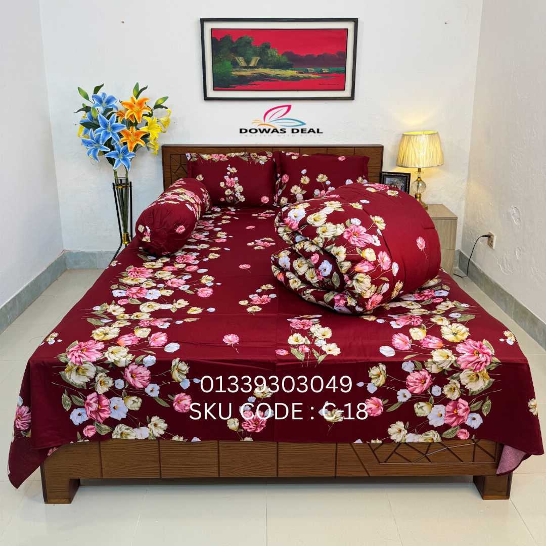 Premium,Quality,Twill,Cotton,Comforter,5,Pcs,Set,comforter, comforter set, soft bedding, warm comforter, premium comforter Bangladesh,  cotton comforter, bedding set, winter blanket, stylish bedding
