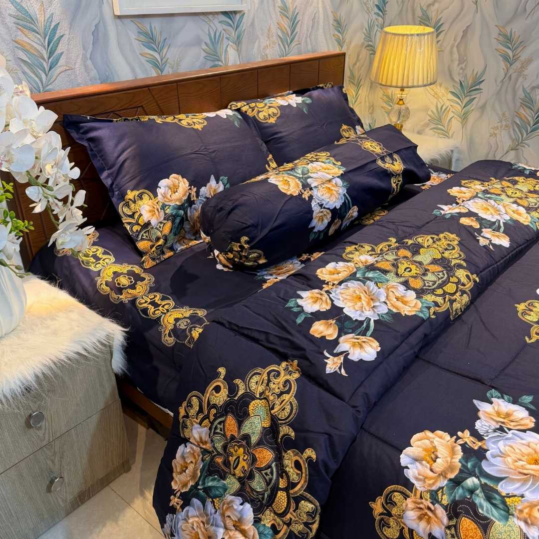 Premium,Quality,Twill,Cotton,Comforter,5,Pcs,Set,comforter, comforter set, soft bedding, warm comforter, premium comforter Bangladesh, cotton comforter, bedding set, winter blanket, stylish bedding
