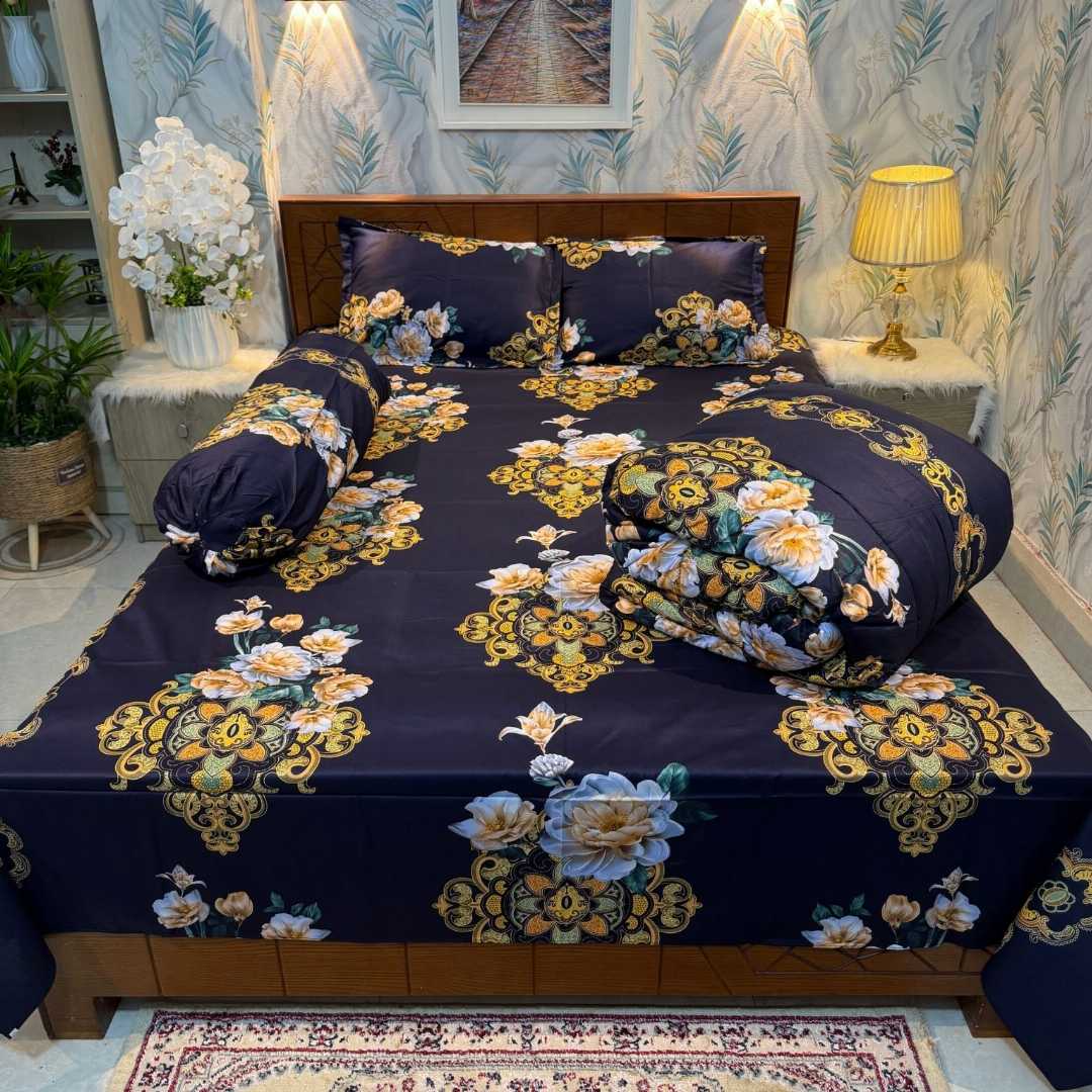 Premium,Quality,Twill,Cotton,Comforter,5,Pcs,Set,comforter, comforter set, soft bedding, warm comforter, premium comforter Bangladesh, cotton comforter, bedding set, winter blanket, stylish bedding