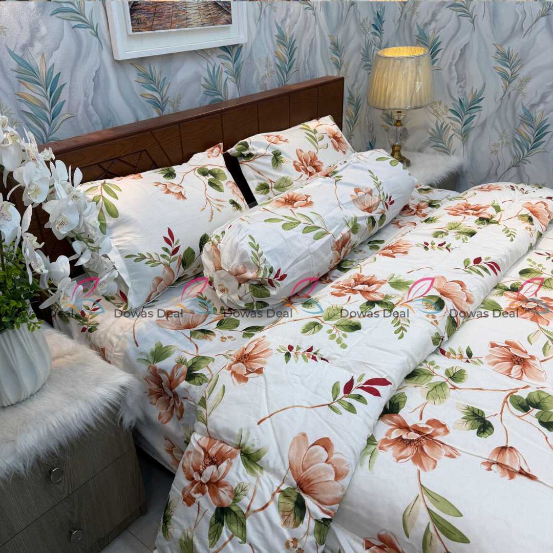 Premium,Quality,Twill,Cotton,Comforter,5,Pcs,Set,comforter, comforter set, soft bedding, warm comforter, premium comforter Bangladesh, cotton comforter, bedding set, winter blanket, stylish bedding