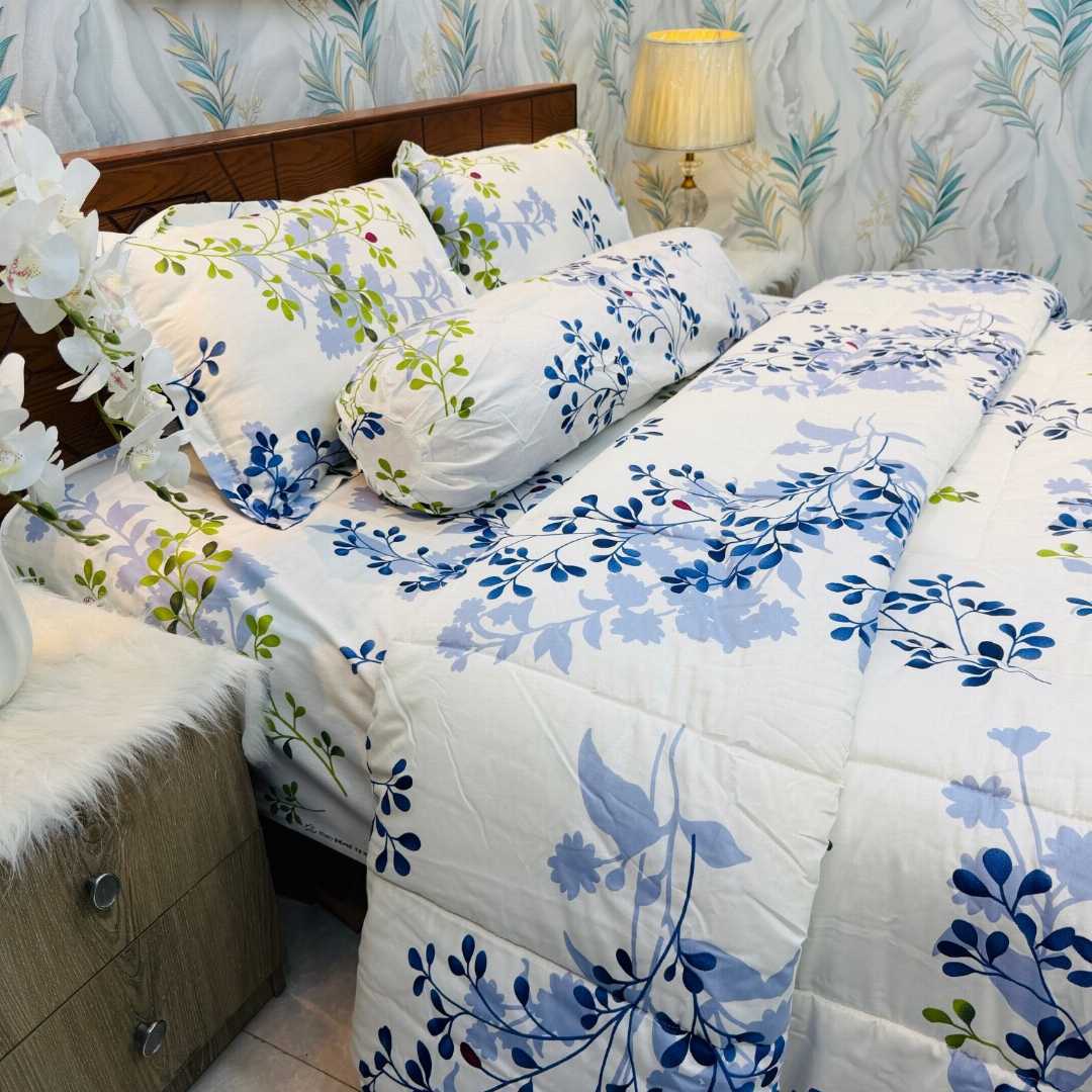 Premium,Quality,Twill,Cotton,Comforter,5,Pcs,Set,comforter, comforter set, soft bedding, warm comforter, premium comforter Bangladesh, cotton comforter, bedding set, winter blanket, stylish bedding