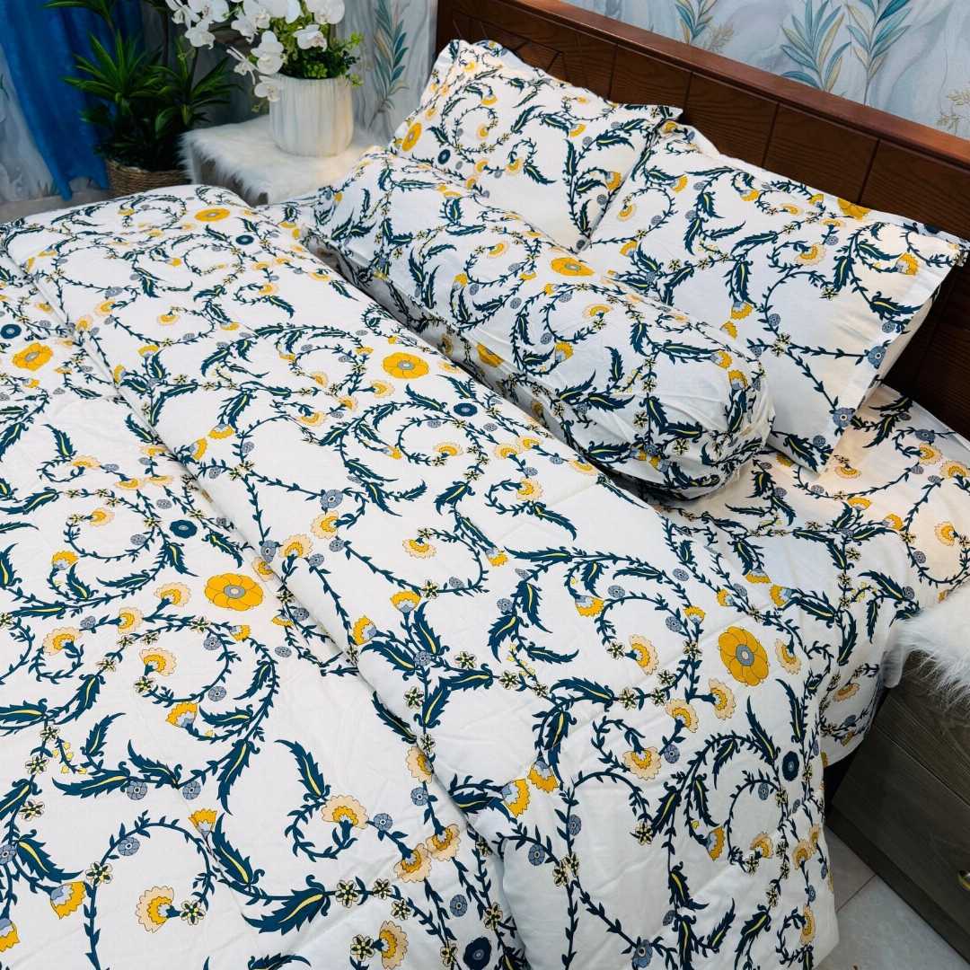 Premium,Quality,Twill,Cotton,Comforter,5,Pcs,Set,comforter, comforter set, soft bedding, warm comforter, premium comforter Bangladesh, cotton comforter, bedding set, winter blanket, stylish bedding