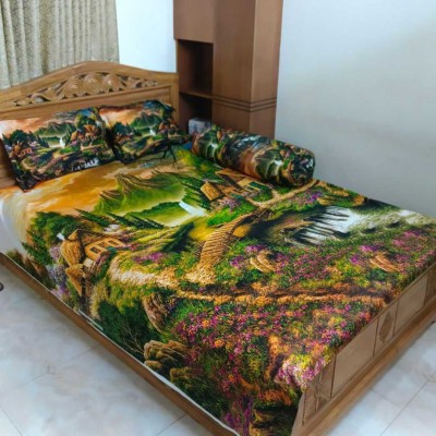 Luxury King size Bed Sheet with Matching Pillow covers