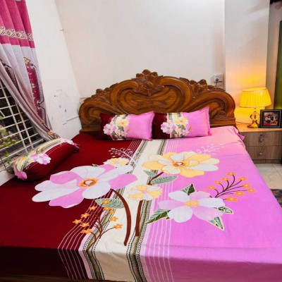 Luxury King size Bed Sheet with Matching Pillow covers