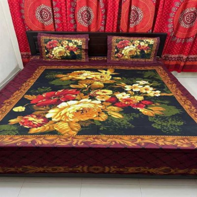 Luxury King size Bed Sheet with Matching Pillow covers