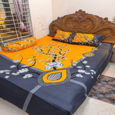 Luxury King size Bed Sheet with Matching Pillow covers
