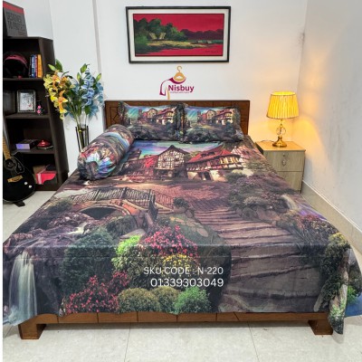 Luxury King size Bed Sheet with Matching Pillow covers