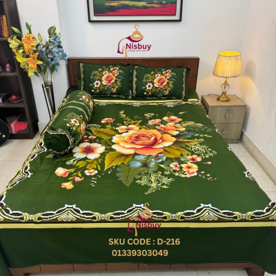 Luxury King size Bed Sheet with Matching Pillow covers