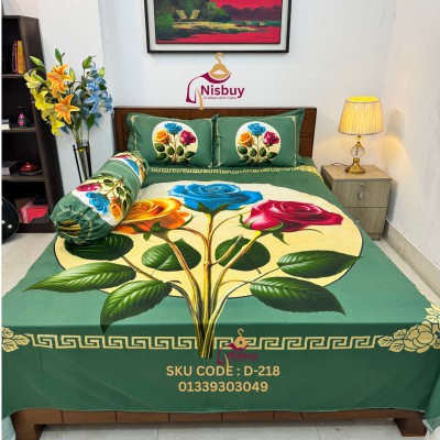 Luxury King size Bed Sheet with Matching Pillow covers